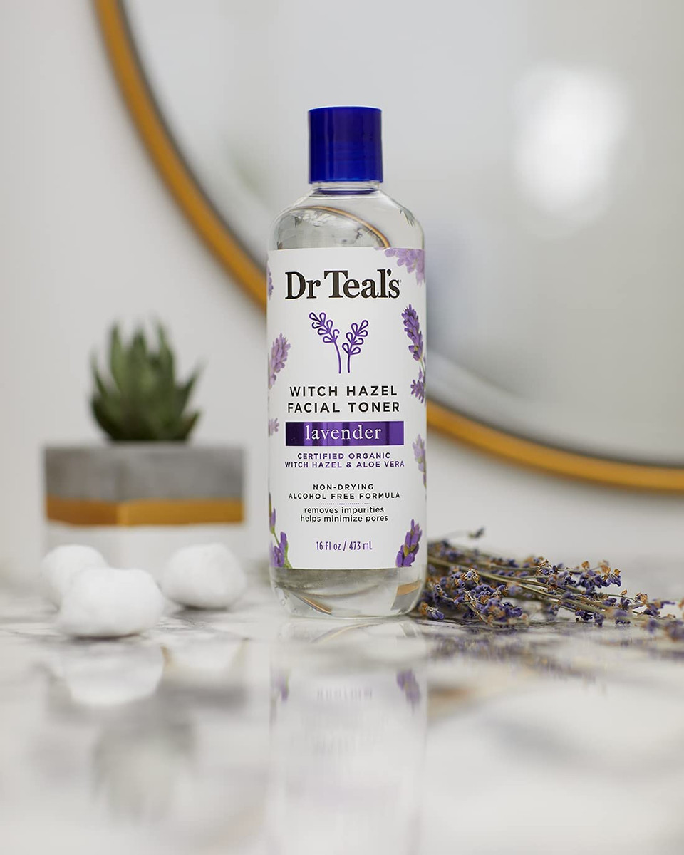 Dr Teal's Witch Hazel Facial Toner, Lavender - Beccaville